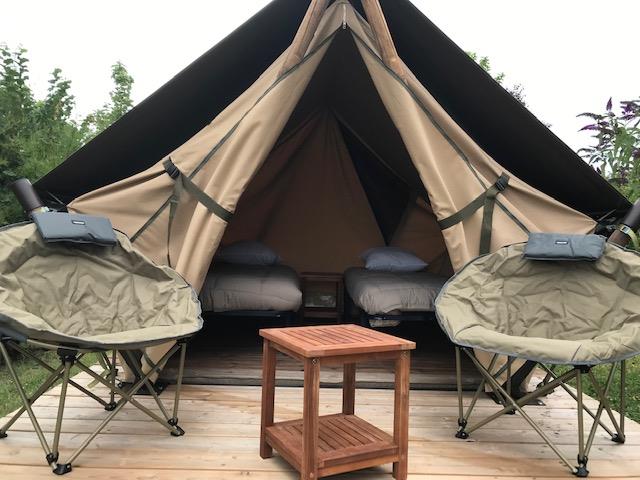 Location - Tente Moorea Mini Tente Safari Avec Deux Vrais Petits Lits.Electricité.Couvertures - Camping Le Mondou