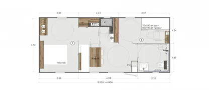 Casa Mobile Adattata Alle Persone Con Mobilità Ridotta 2 Camere Da Letto Aria Condizionata Casa Mobile Adattata Alle Persone Con Mobilità Ridotta 2 Camere Da Letto Aria Condizionata