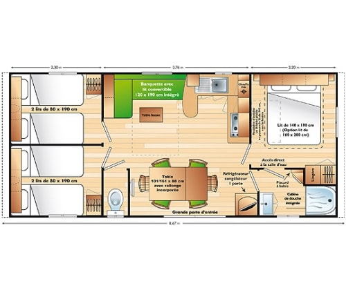 Mobil Home Grand Confort (3 Chambres)