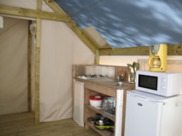 Location - Lodge - Tente Sahari 25M² - 2 Chambres Avec Sanitaires - Camping La Grangeonne