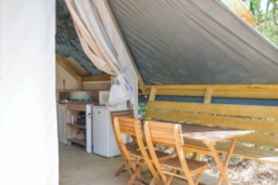 Location - Lodge - Tente Sahari 25M² - 2 Chambres Avec Sanitaires - Camping La Grangeonne