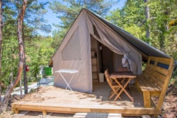 Location - Lodge - Tente Sahari 25M² - 2 Chambres Avec Sanitaires - Camping La Grangeonne