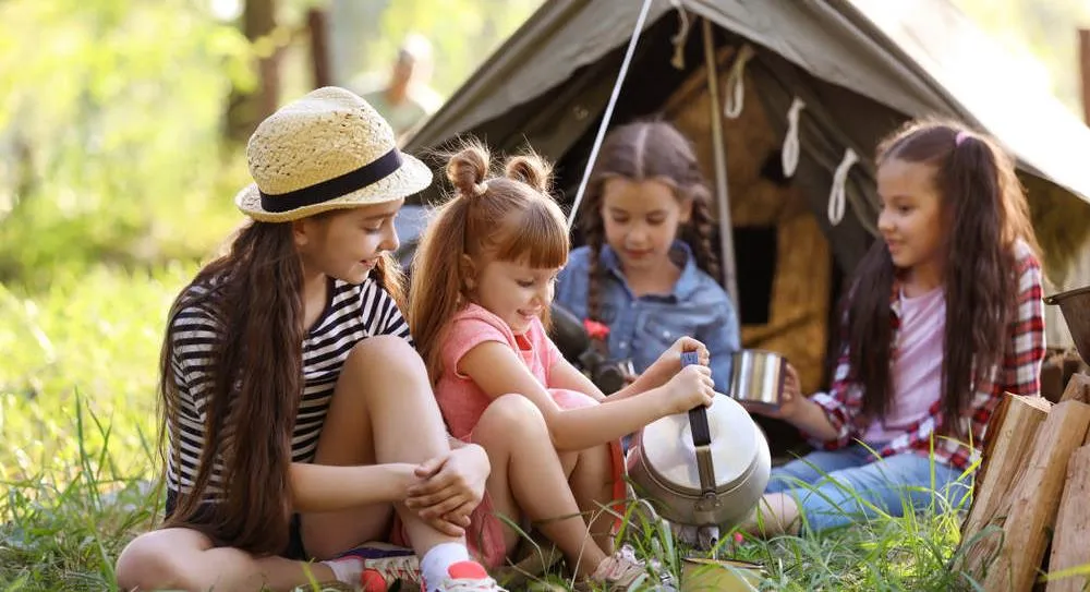 Enfants en camping en Vendée