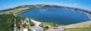 Vue en plongée du camping le Lac de Panthier