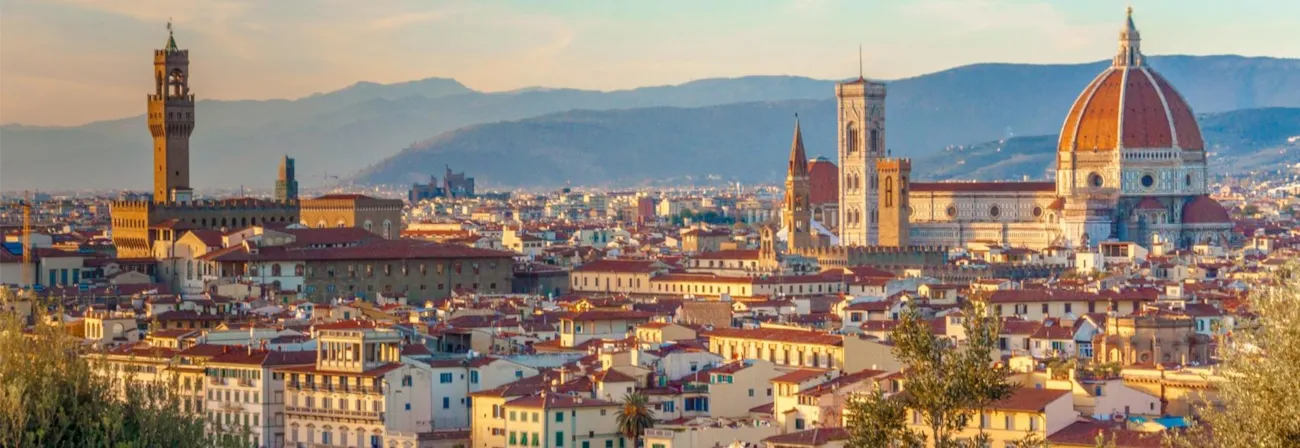 Blick über die Dächer der Stadt Florenz in der Toskana