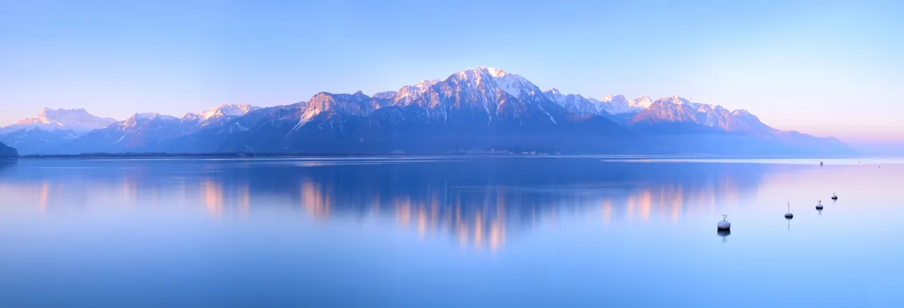 Alpen am Genfer See in Montreux in der Schweiz