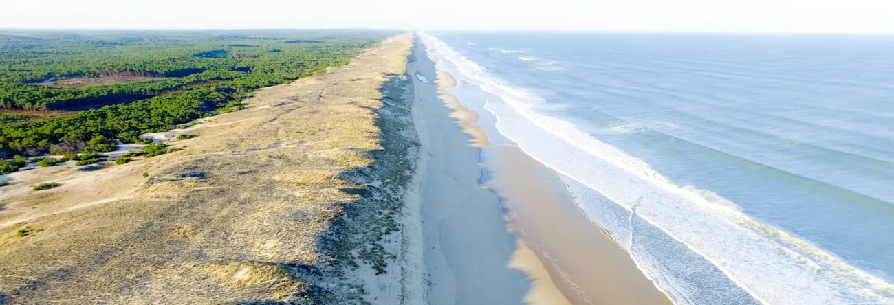 Atlantikküste in der Gironde in Frankreich