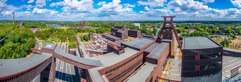 Luftaufnahme des Industriekomplexes Zollverein in Essen, Nordrhein-Westfalen