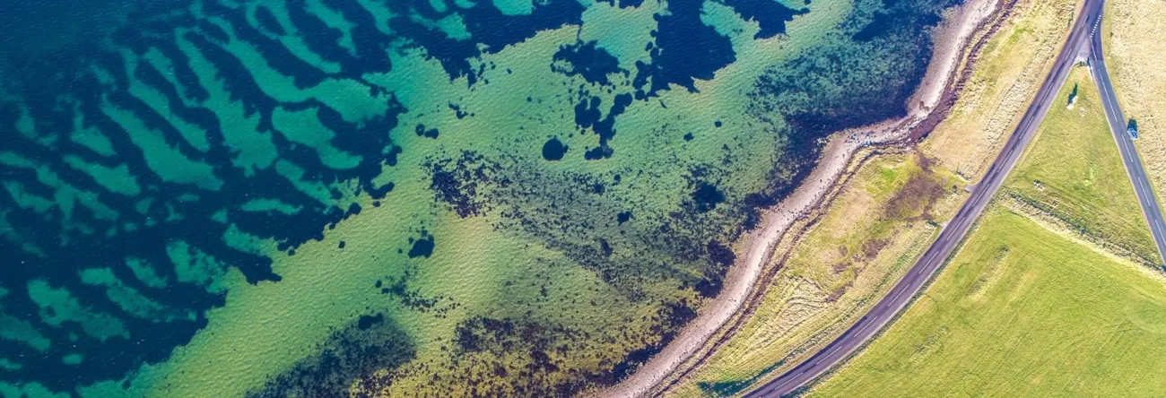 Luftaufnahme der Ostküste Dänemarks
