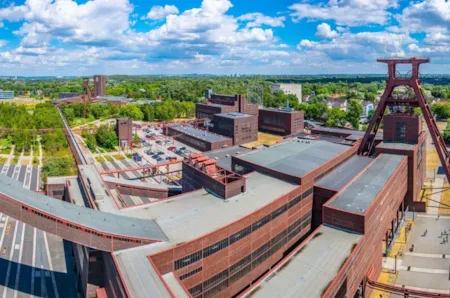 Luftaufnahme des Industriekomplexes Zollverein in Essen, Nordrhein-Westfalen