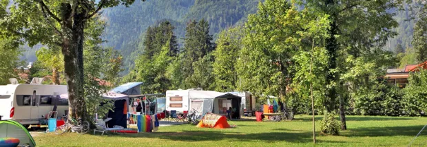 Campingplatz Grubhof mit Bergblick