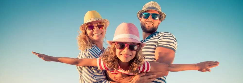 Glückliche Familie am Strand