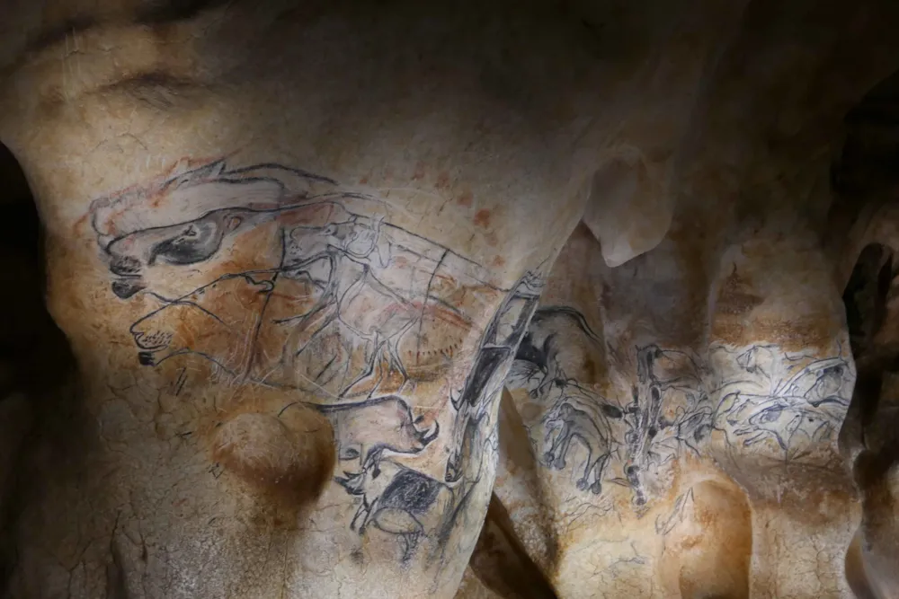 Aufnahme der Wandmalereien in der berühmten Chauvet-Höhle