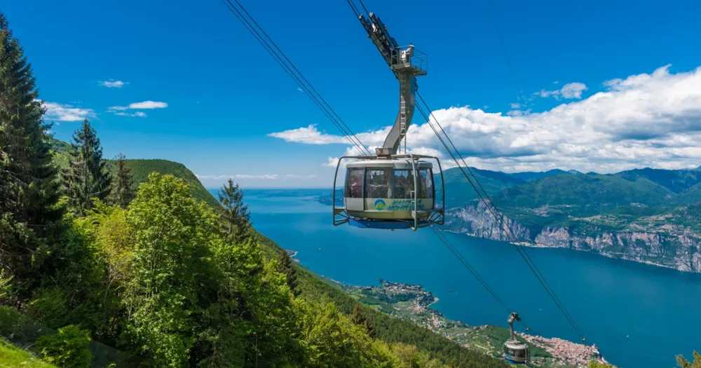 Aufnahme der Seilbahn Macesine-Monte Baldo