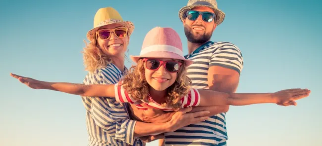 Glückliche Familie am Strand