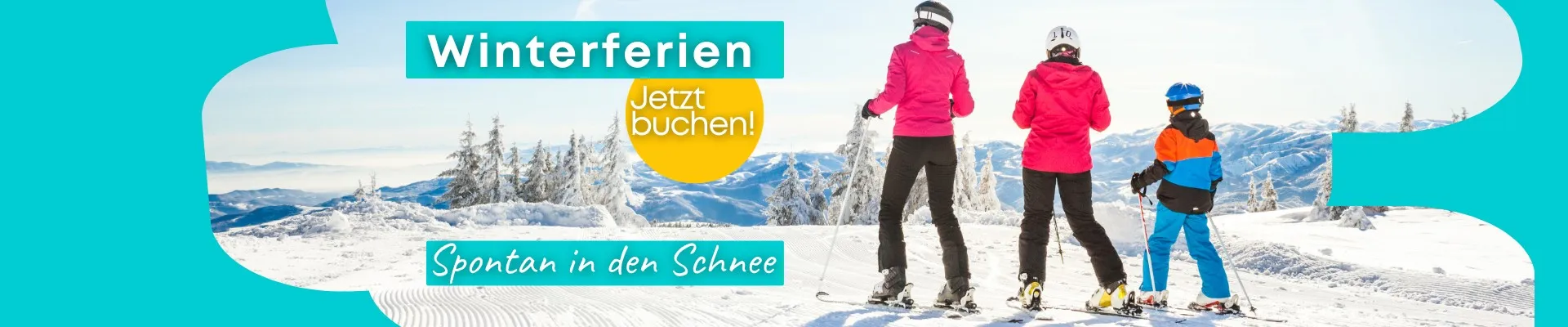 Mutter und Kinder genießen gemeinsamen Skiausflug in verschneiter Berglandschaft