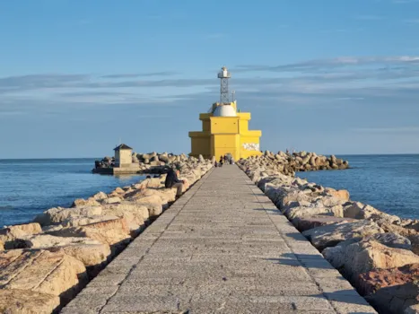 Leuchtturm Punta Sabbioni in Cavallino Treporti, Italien