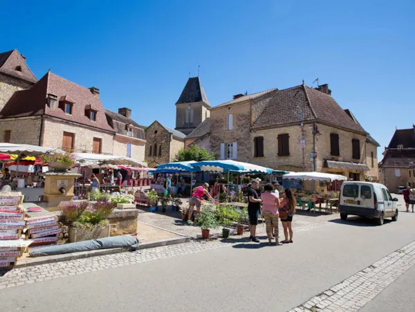 Kamperen in de Dordogne: aan de ene kant de rivier, aan de andere kant de boeren