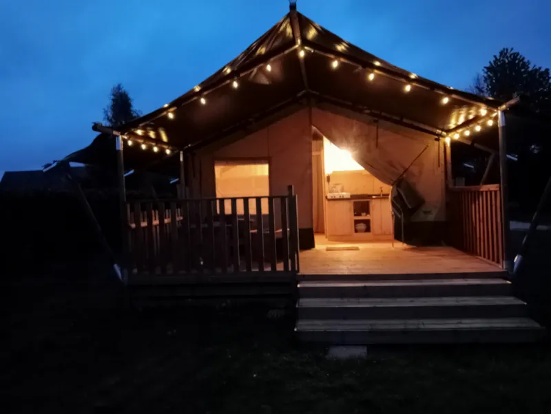 Woody 25 Premium Safari Lodge Tente 2/4 Pers. Sdb