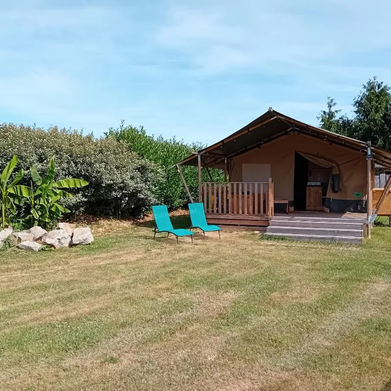 Location - Woody 25 Premium Safari Lodge Tente Avec Salle De Bain - Ushuaïa Villages - Camping Les Pommiers Pays d'Auge ***