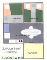 Bungalow Toile Eco 16M² (2 Habitaciones) Sin Sanitarios Bungalow Toile Eco 16M² (2 Habitaciones) Sin Sanitarios