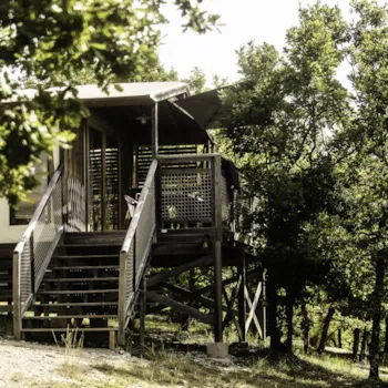 Mietunterkunft - Lodge Komfort - 2 Schlafzimmer - Camping Domaine de la Faurie 