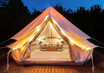 Mietunterkunft - Tente Nomade Insolite - 1 Schlafzimmer - Mit Küche Und Privat Badezimmer  - - Camping Domaine de la Faurie 