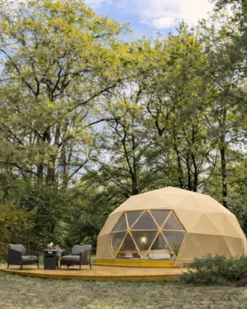 Mietunterkunft - Ushuaïa Sky Dome Talblick - Camping Domaine de la Faurie 