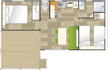 Mietunterkunft - Mobil Home Loggia (2008) - Camping de l'Aber