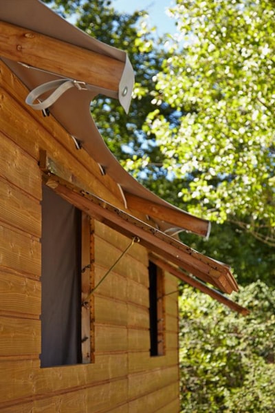 Cabane Lodge Standard 38m² 2 bedrooms sheltered terrace 12m² + TV