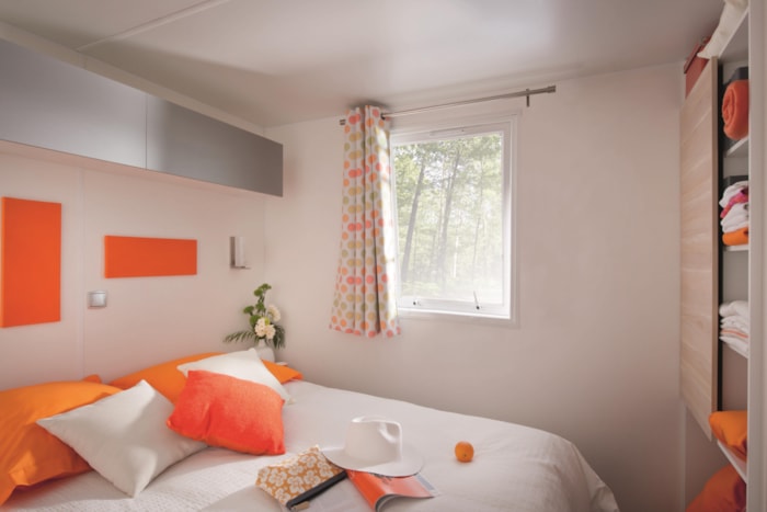 Mobil-Home Confort 18M² 1 Chambre + Terrasse Semi-Couverte + Tv + Clim