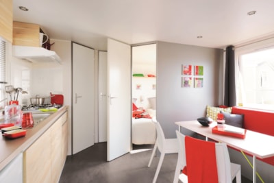 Mobil-Home Standard 27 m² 2 bedrooms - half-covered terrace inluded 7 m² + TV