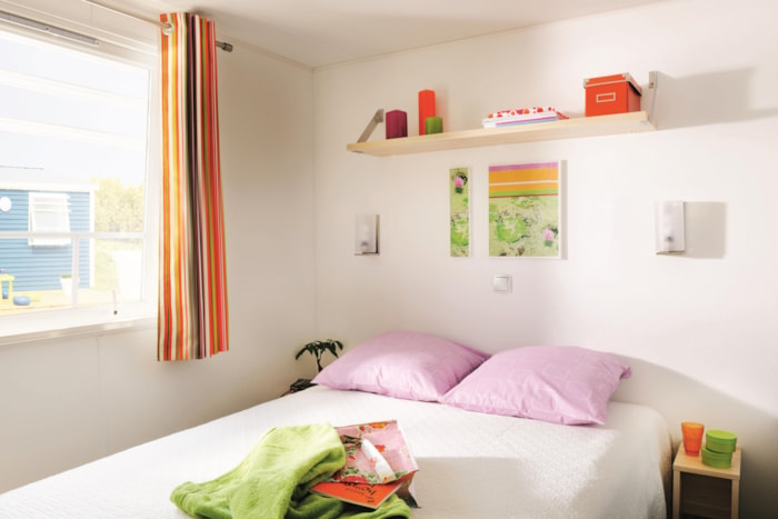 Mobil-Home Confort 27M² 2 Chambres + Terrasse Semi-Couverte 18M² + Tv + Clim