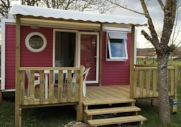 Location - Mobil-Home Confort 18M² 1 Chambre + Terrasse Semi-Couverte + Tv + Clim - Flower Camping Les Ondines