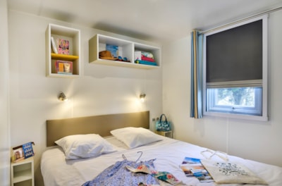 Mobil-Home Comfort 30m² 2 bedrooms + half-covered terrace + TV + AIR CONDITIONING