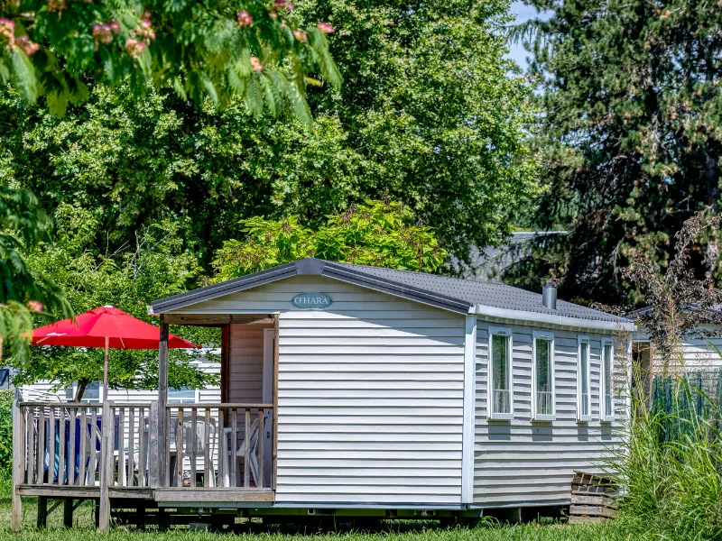 Location - Mobil-Home Standard 27 M² 2 Chambres Dont Terrasse Semi-Couverte 7 M²  + Tv - Flower Camping Les Ondines