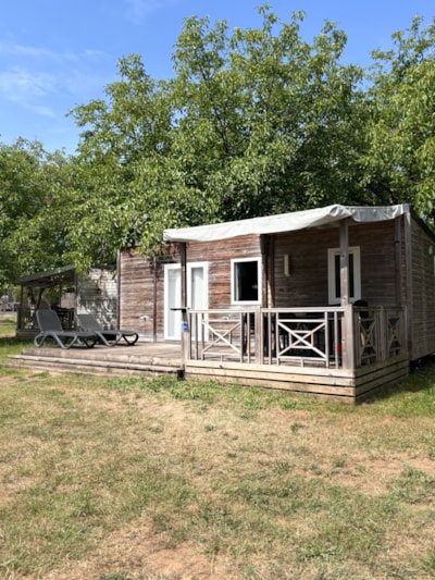 Mobil-Home Comfort 30m² 2 bedrooms + half-covered terrace + TV + AIR CONDITIONING