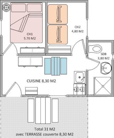 Comfortable chalet - 2 bedrooms
