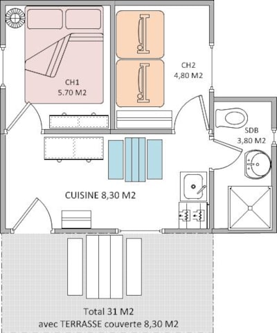 Comfortable chalet - 2 bedrooms