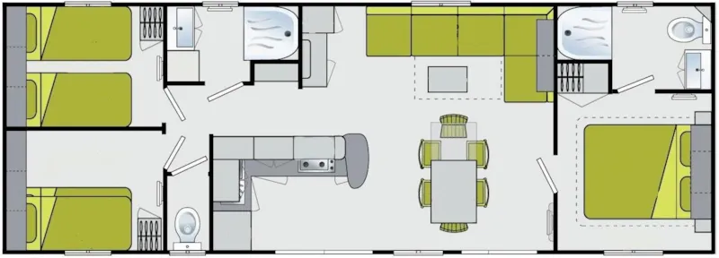 Mobil Home Premium - 3 Chambres
