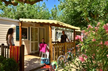 Location - Mobil Home Classique 25M² - 2 Chambres - Camping Paradis Les Amarines