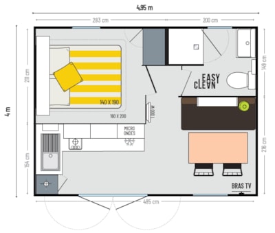 Mobil home Paradis 20 m² - 1 bedroom — 3