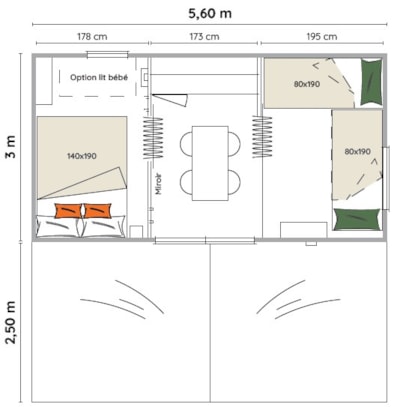 Coco Paradis 15 m2 - 2 bedrooms — 4