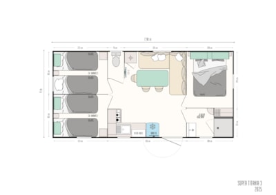 Mobile home Premium 35m² - 3 bedrooms with view — 8