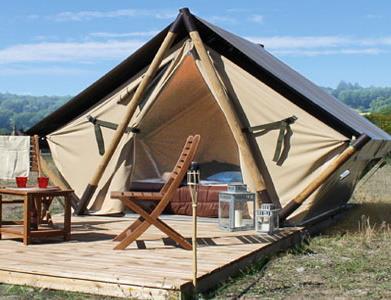 Accommodation - Tent Rando - Camping De LA PLAGE à St Cirq Lapopie