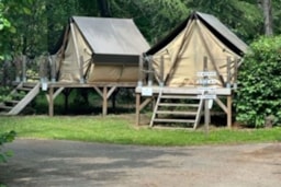 Accommodation - Ready To Camp Tent - Camping Paradis LA PLAGE à St Cirq Lapopie