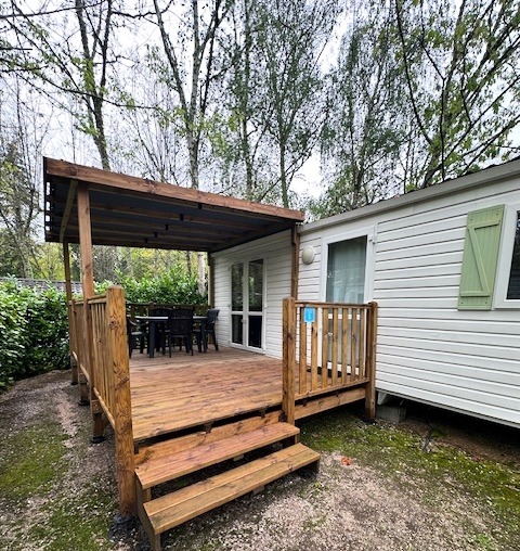 Mobil-home Confort 28m² 2 chambres + terrasse couverte 13.5m² - TV