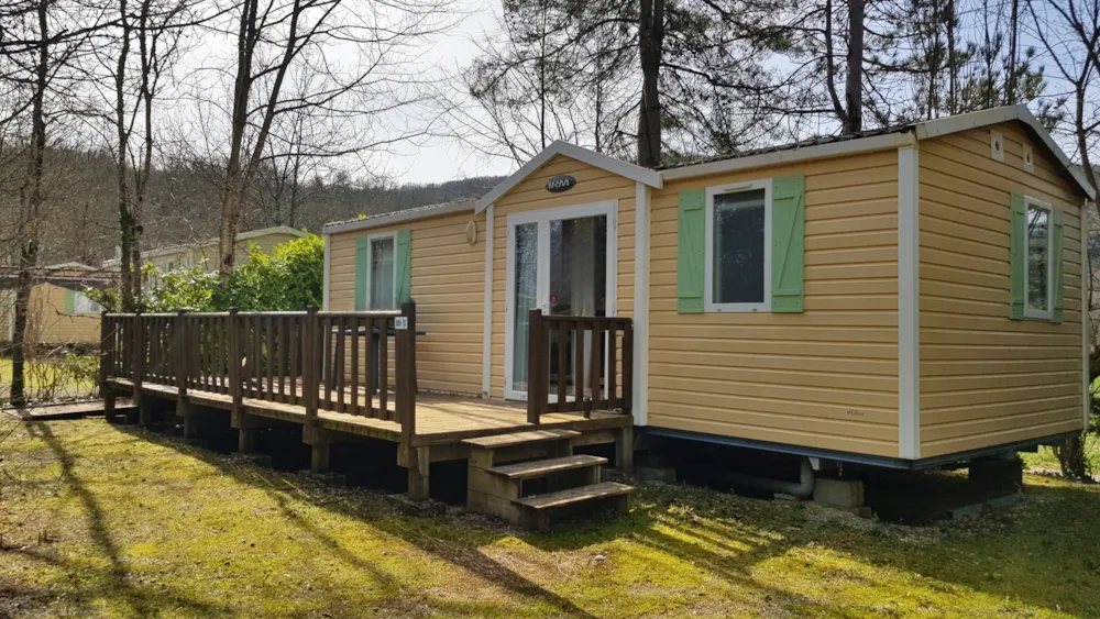 Location - Mobil-Home Standard Pmr 30M² 2 Chambres + Terrasse  20M² - Tv - Flower Camping LA PLAGE à St Cirq Lapopie