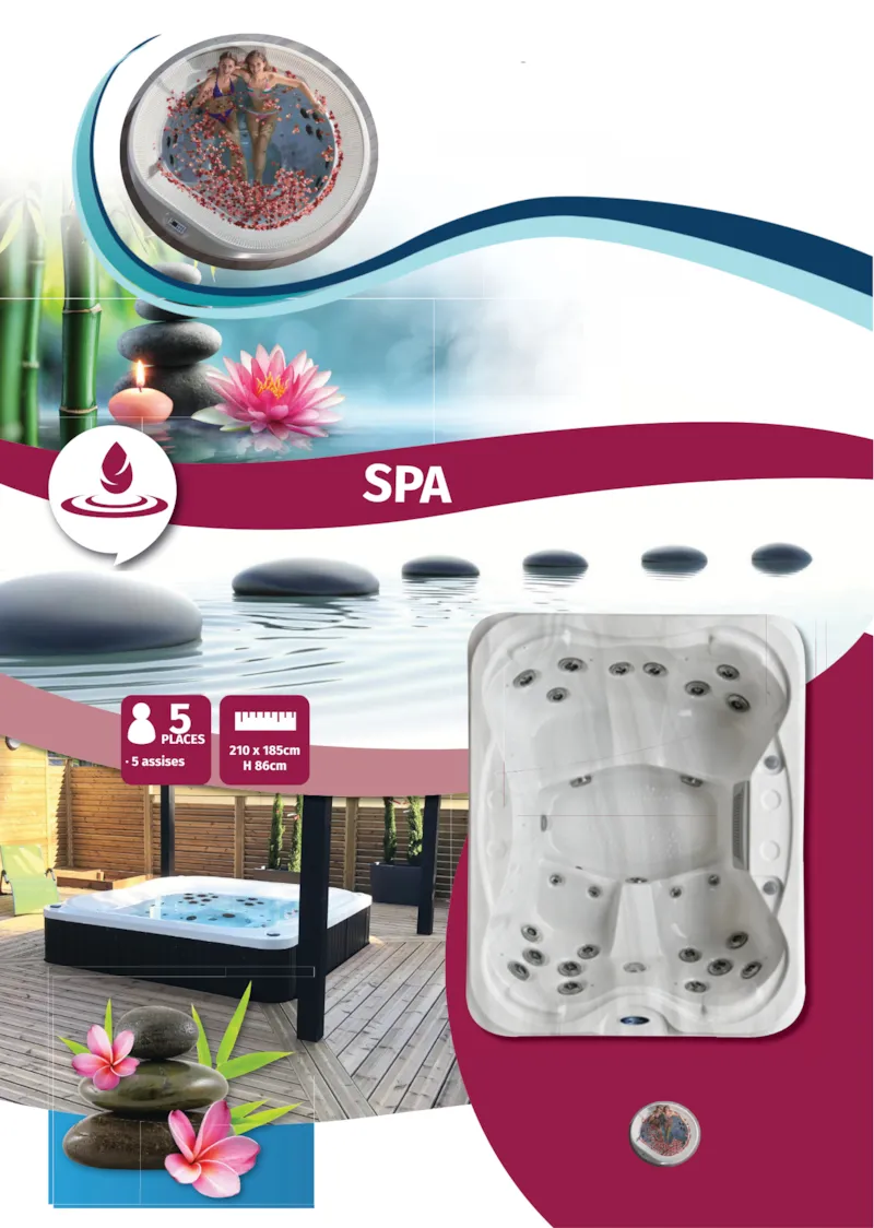 Mobile-Home Premium Avec Spa  Avec Vue 27M² (1Ch -2 Pers.) + Terrasse Semi-Couverte 10 M² + Tv