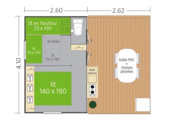 Mietunterkunft - Mobilheim Tithome - Camping LES GRAVES